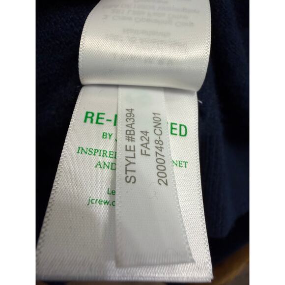 J. Crew Cashmere Relaxed V-neck Sweater Blue Soft Casual Wardrobe Sz XL - Picture 10 of 10